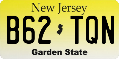 NJ license plate B62TQN