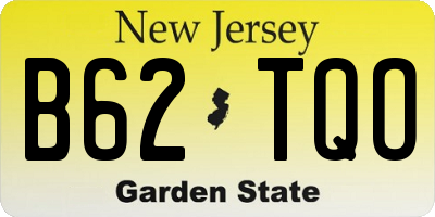 NJ license plate B62TQO