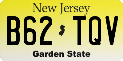 NJ license plate B62TQV