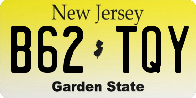 NJ license plate B62TQY