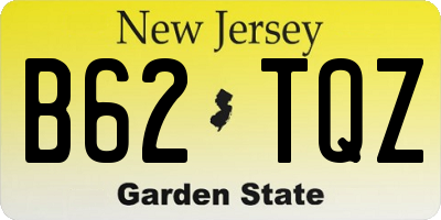 NJ license plate B62TQZ