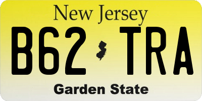 NJ license plate B62TRA