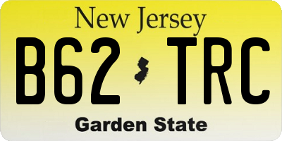 NJ license plate B62TRC