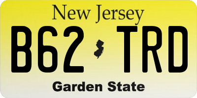NJ license plate B62TRD