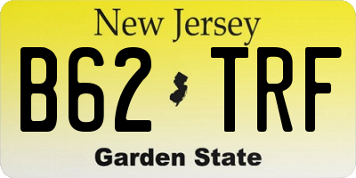 NJ license plate B62TRF