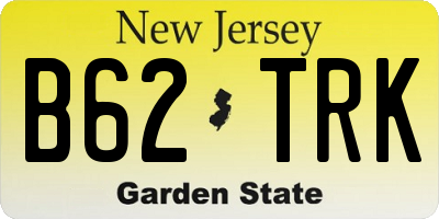 NJ license plate B62TRK