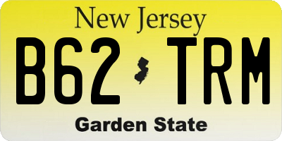 NJ license plate B62TRM