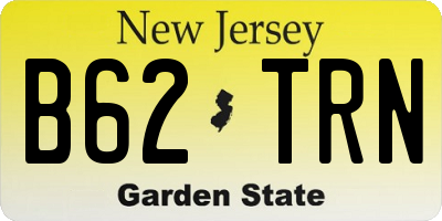 NJ license plate B62TRN