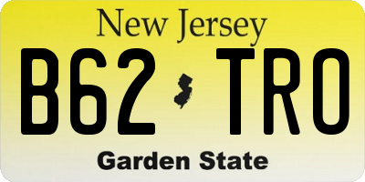 NJ license plate B62TRO