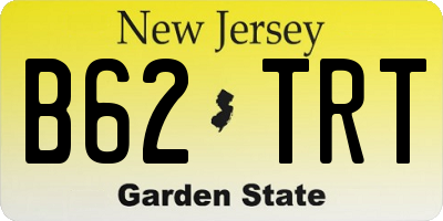 NJ license plate B62TRT