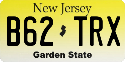 NJ license plate B62TRX