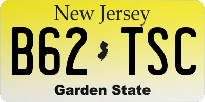 NJ license plate B62TSC