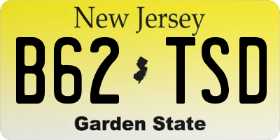 NJ license plate B62TSD