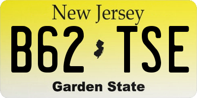 NJ license plate B62TSE