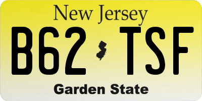 NJ license plate B62TSF