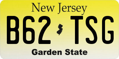 NJ license plate B62TSG