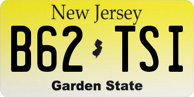 NJ license plate B62TSI