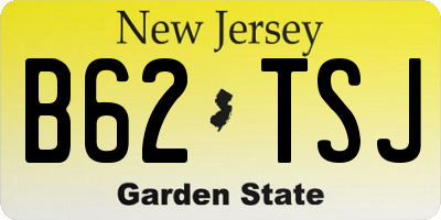 NJ license plate B62TSJ