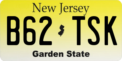 NJ license plate B62TSK