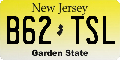 NJ license plate B62TSL