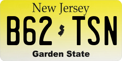 NJ license plate B62TSN