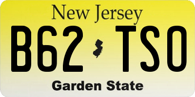 NJ license plate B62TSO