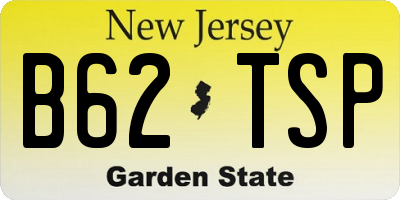 NJ license plate B62TSP