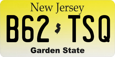 NJ license plate B62TSQ