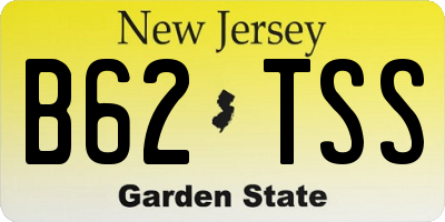 NJ license plate B62TSS