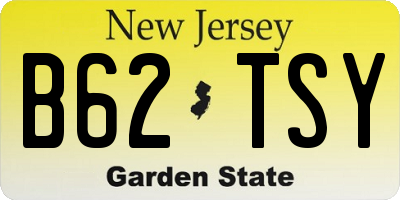 NJ license plate B62TSY