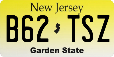 NJ license plate B62TSZ