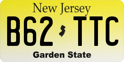 NJ license plate B62TTC