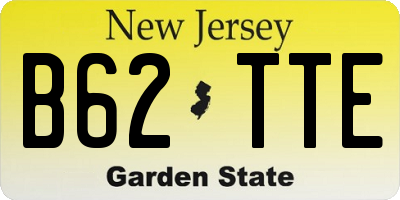 NJ license plate B62TTE