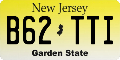 NJ license plate B62TTI