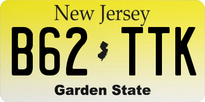 NJ license plate B62TTK