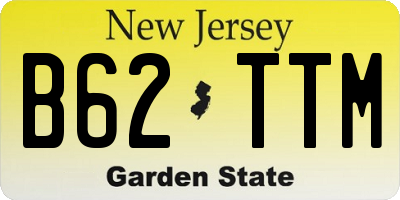 NJ license plate B62TTM