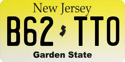 NJ license plate B62TTO