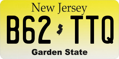NJ license plate B62TTQ