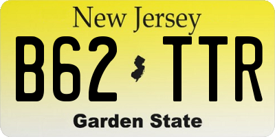 NJ license plate B62TTR
