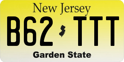 NJ license plate B62TTT