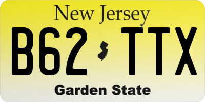 NJ license plate B62TTX