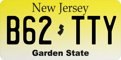 NJ license plate B62TTY