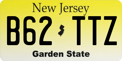 NJ license plate B62TTZ
