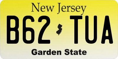 NJ license plate B62TUA