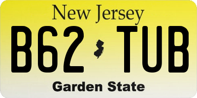 NJ license plate B62TUB