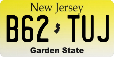 NJ license plate B62TUJ