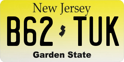 NJ license plate B62TUK