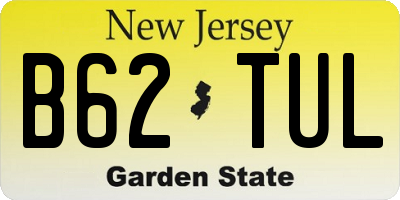 NJ license plate B62TUL