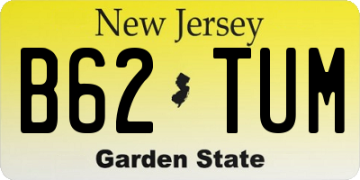NJ license plate B62TUM