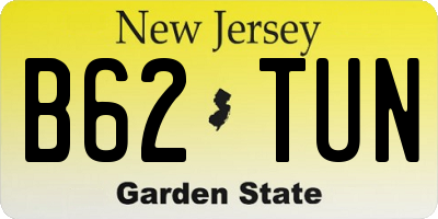 NJ license plate B62TUN